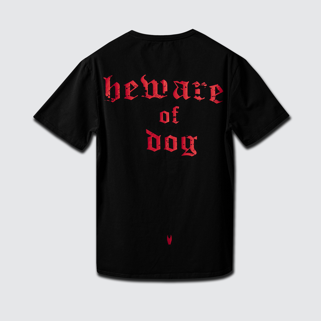 Beware of Dog - Premium Tee - Black/Red