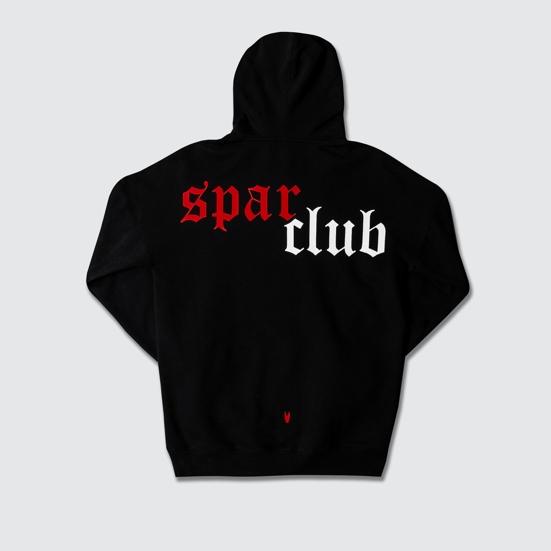 Spar Club - Premium Hoodie - Black/Red