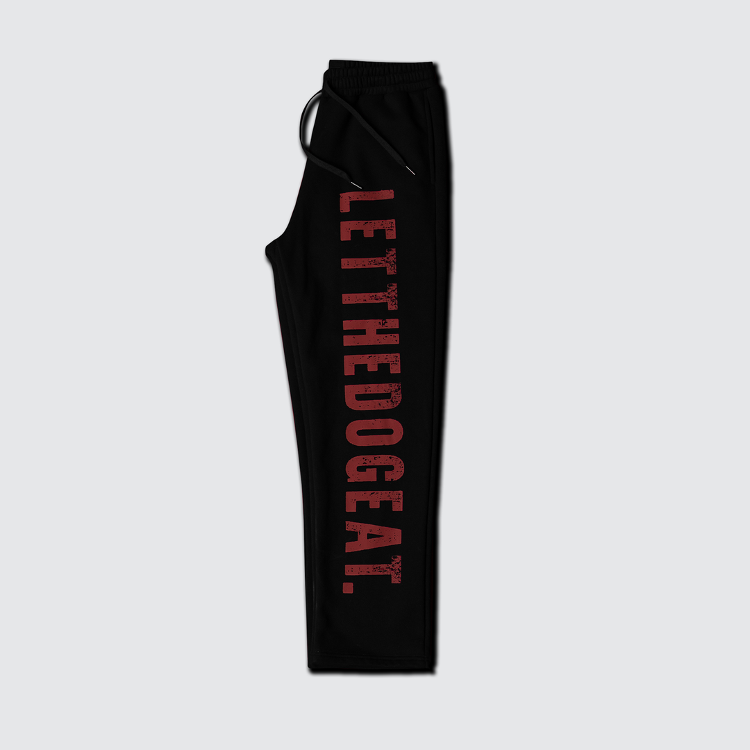 Savage Relaxed Sweats - Black/Red