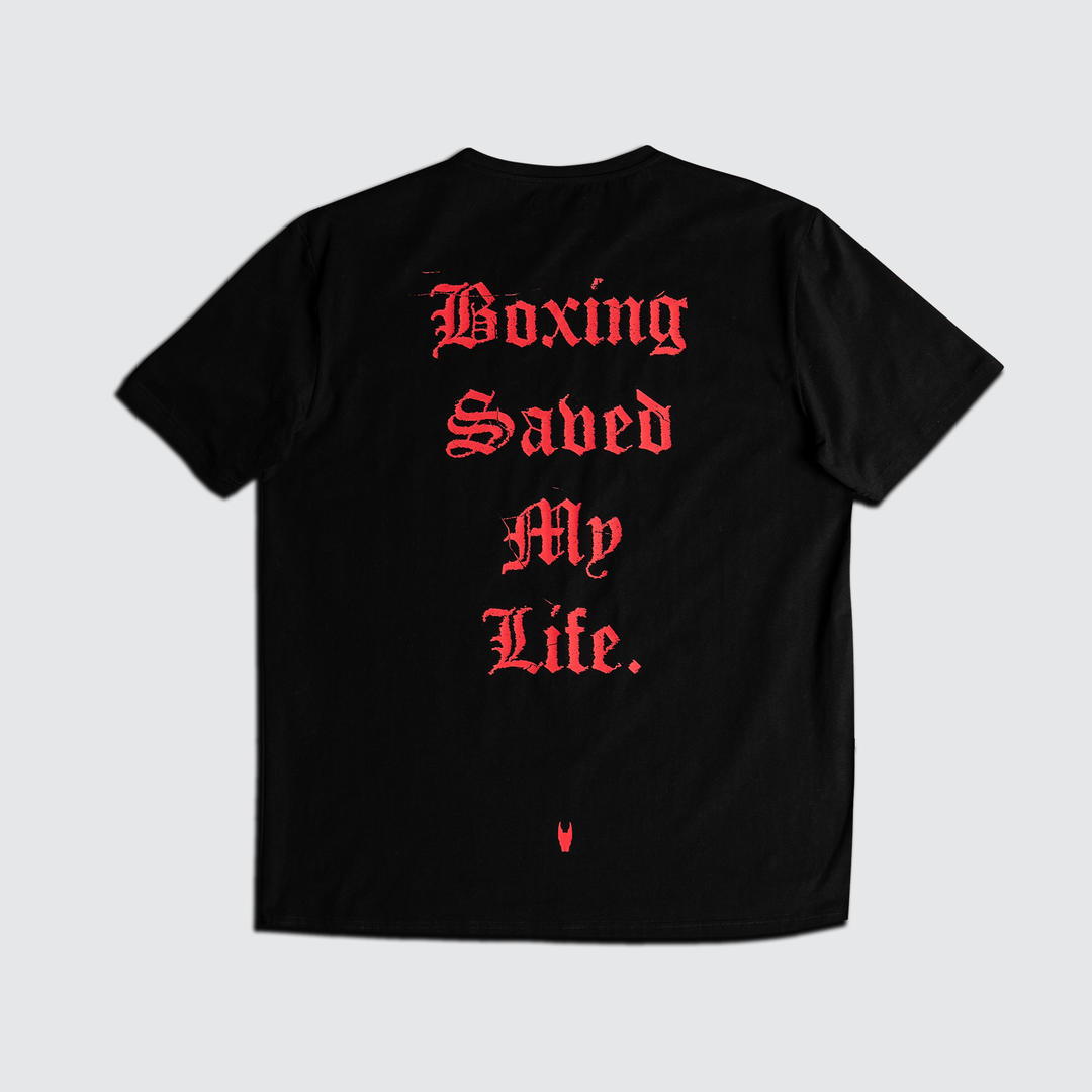 Boxing Saved My Life - Premium Tee - Black/Red