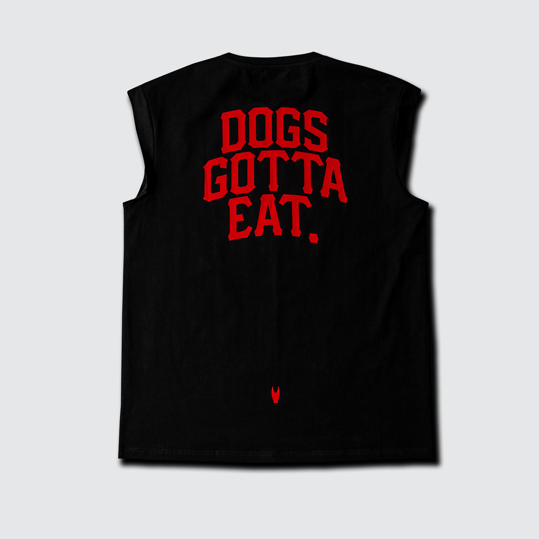 Dogs Gotta Eat - Premium Cut Off - Black/Red