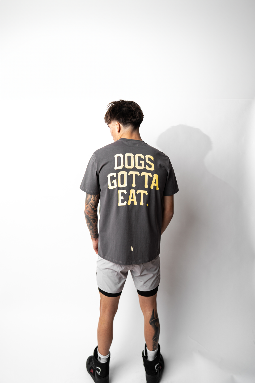 Dogs Gotta Eat - Premium Tee - Grey/Tan