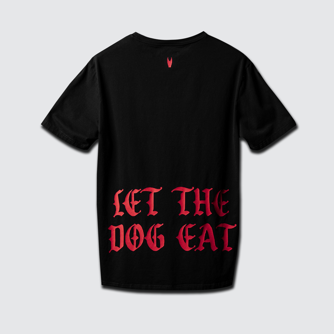 LTDE MOTTO - Premium Tee - Black/Red – Let The Dog Eat - All Bite. No Bark.