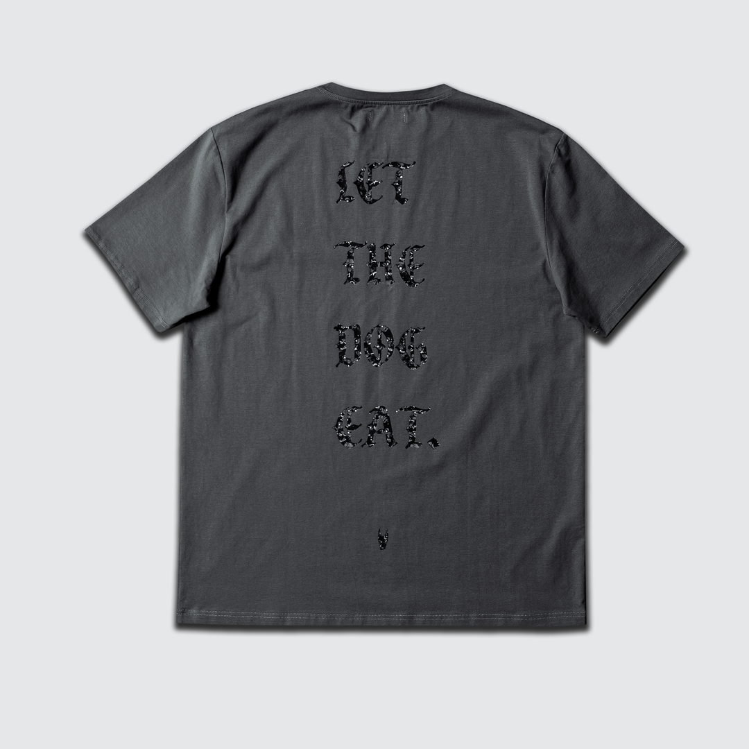 Stacked Let The Dog Eat - Premium Tee - Charcoal/Black