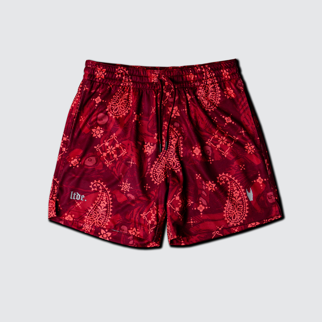 Paisley - Jersey Shorts - Red