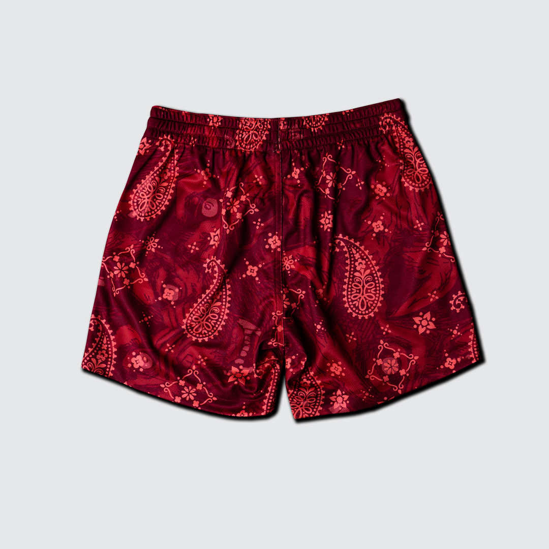 Paisley - Jersey Shorts - Red