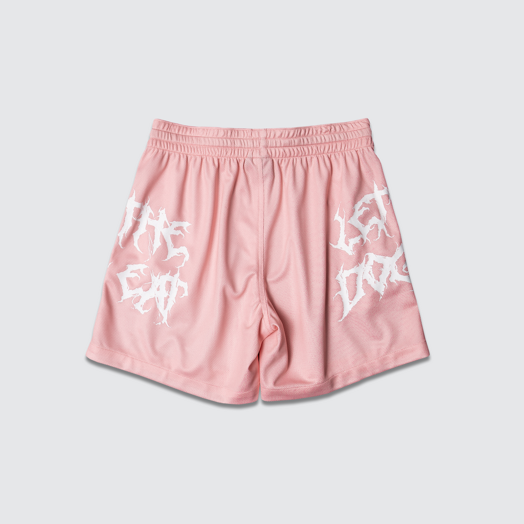 Grunge LTDE - Jersey Shorts - Pastel Pink/White