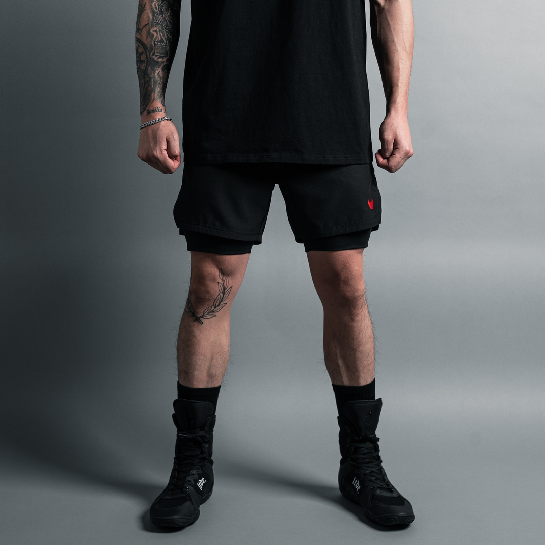 Vigor Training Shorts - Black/Red