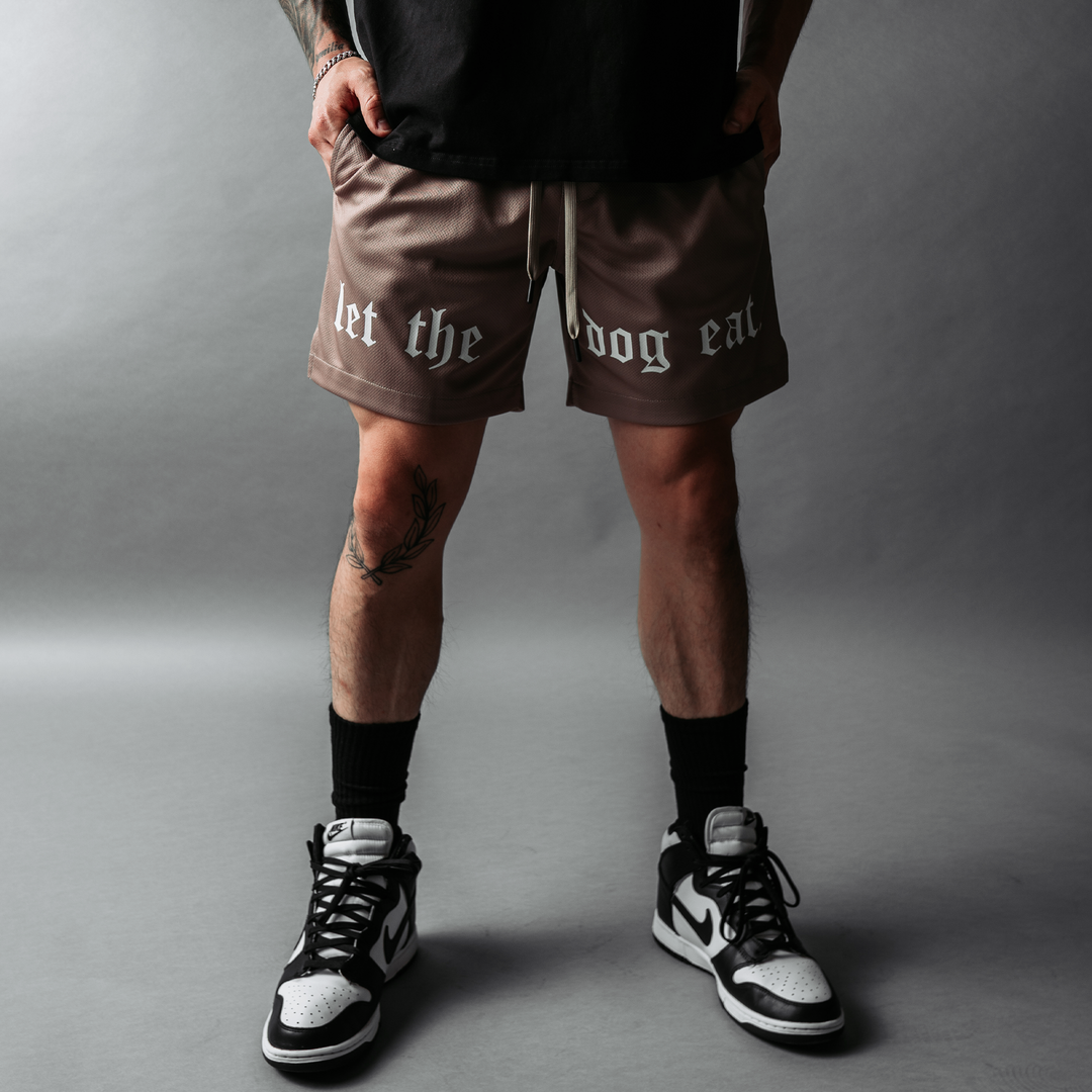 Connected - Jersey Shorts - Tan/Off White