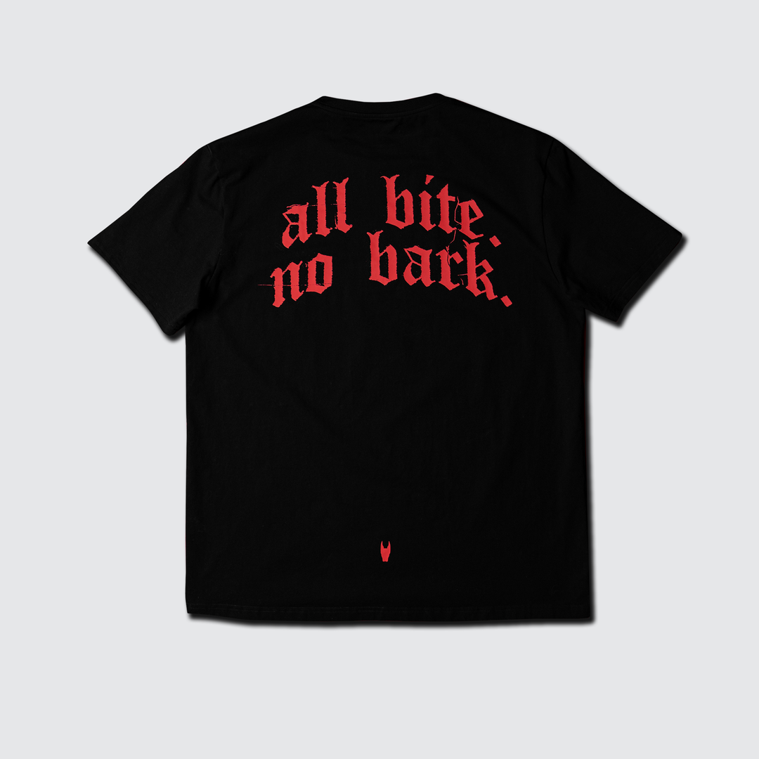 All Bite No Bark - Premium Tee - Black/Red