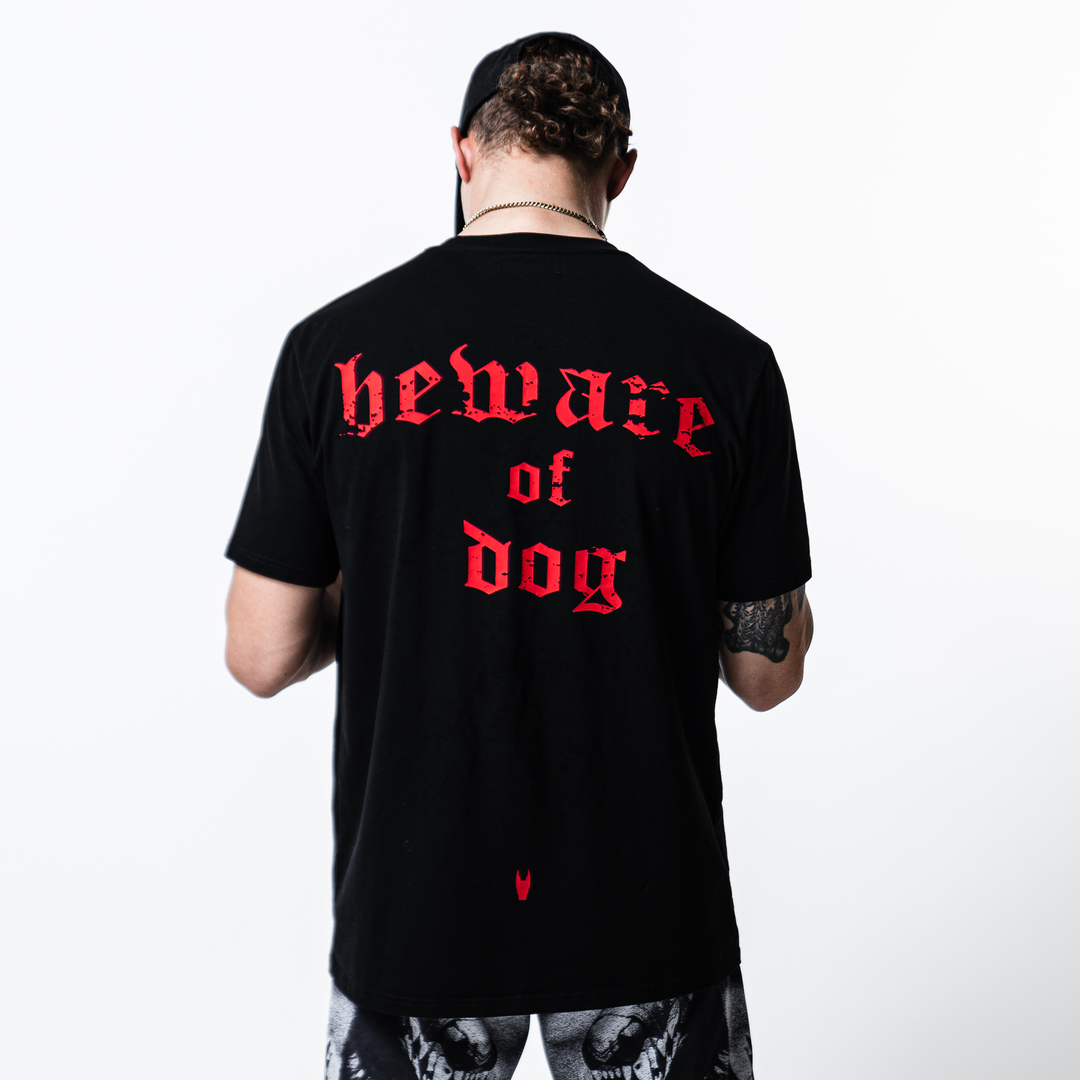 Beware of Dog - Premium Tee - Black/Red