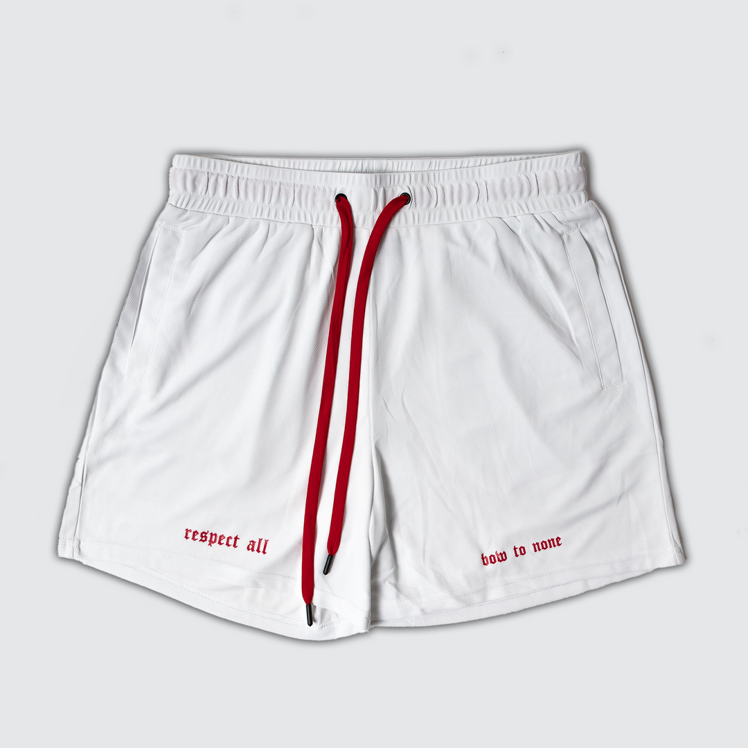 Bow To None - Jersey Shorts - White/Red