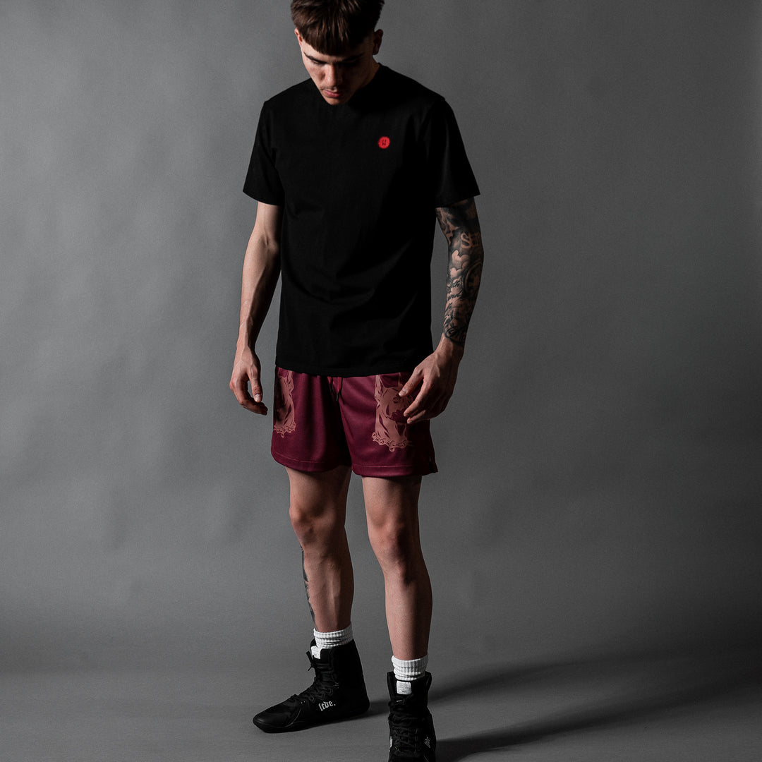 Posted Up - Jersey Shorts - Maroon/Salmon