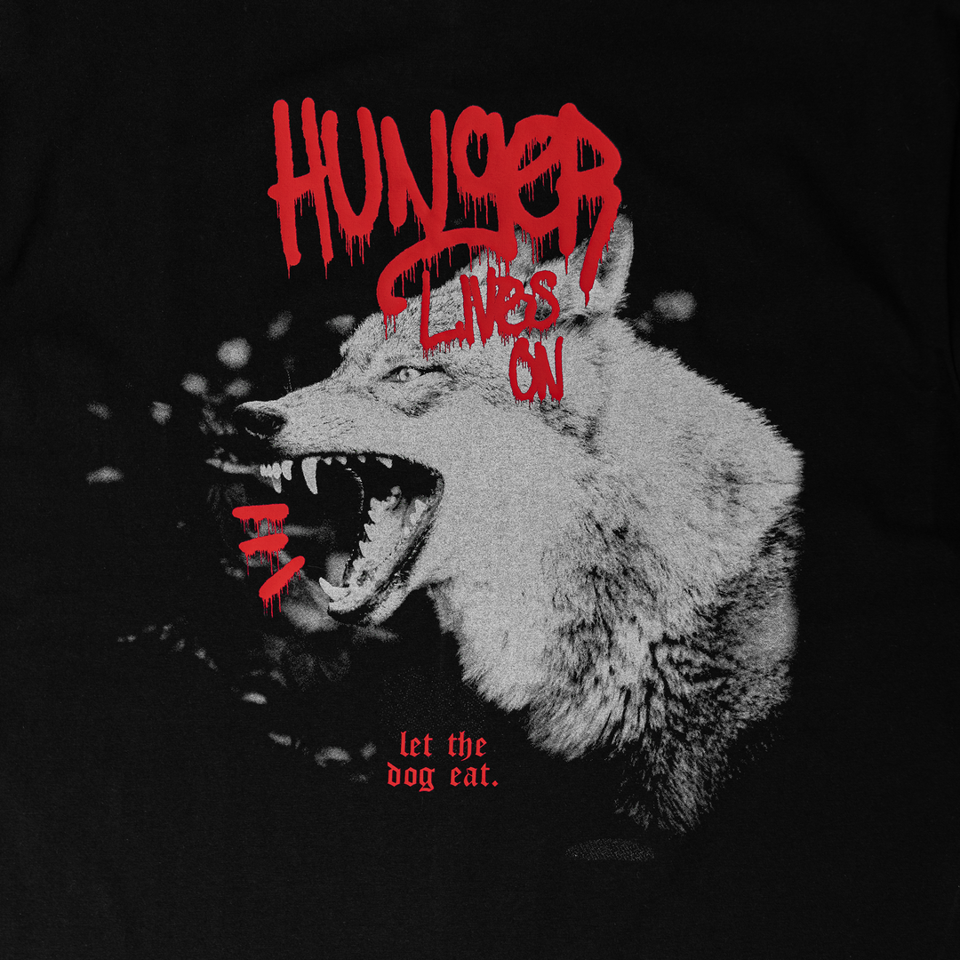 Hunger Lives On - Premium Longsleeve - Black/Pack Red