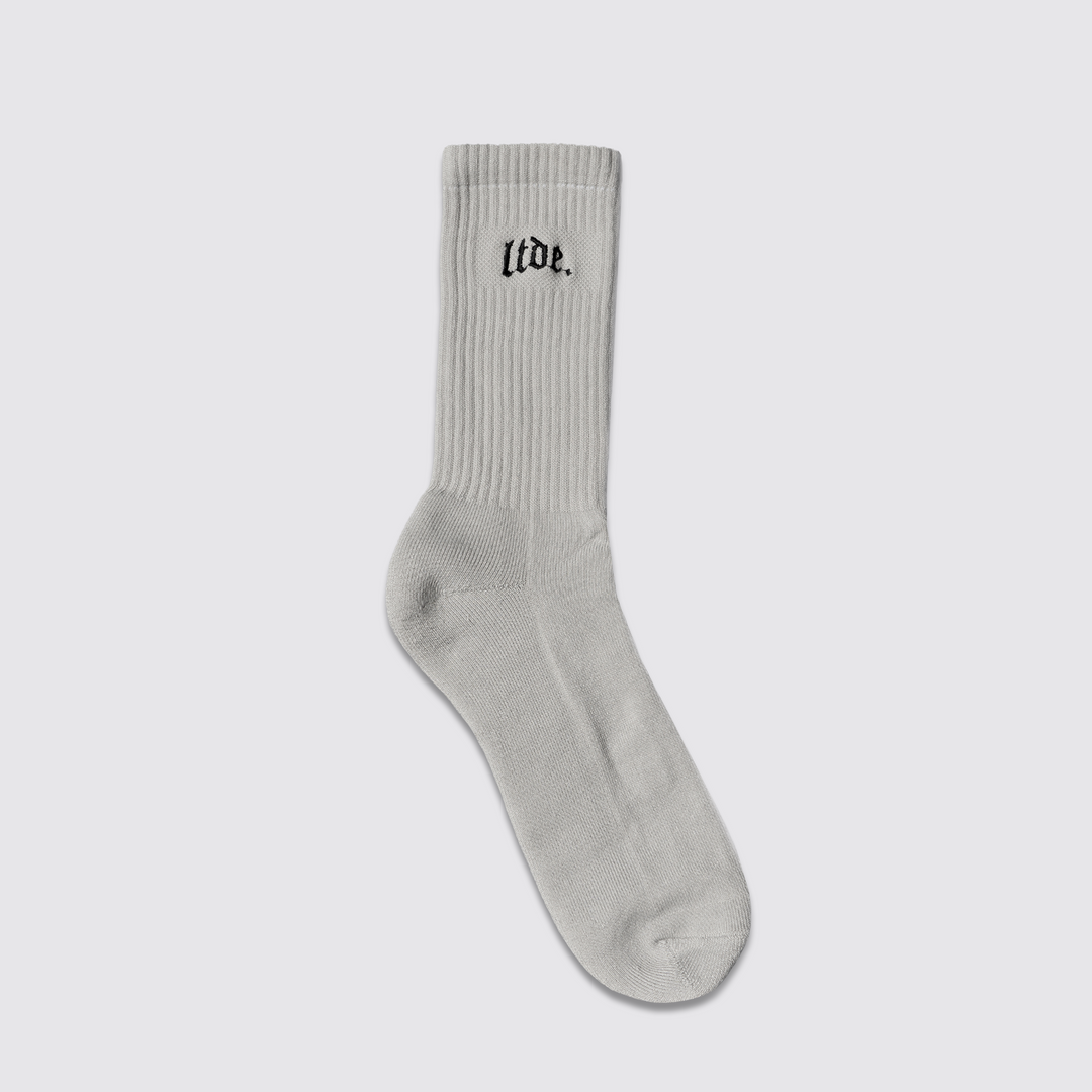 LTDE - Crew Socks - Cement/Black