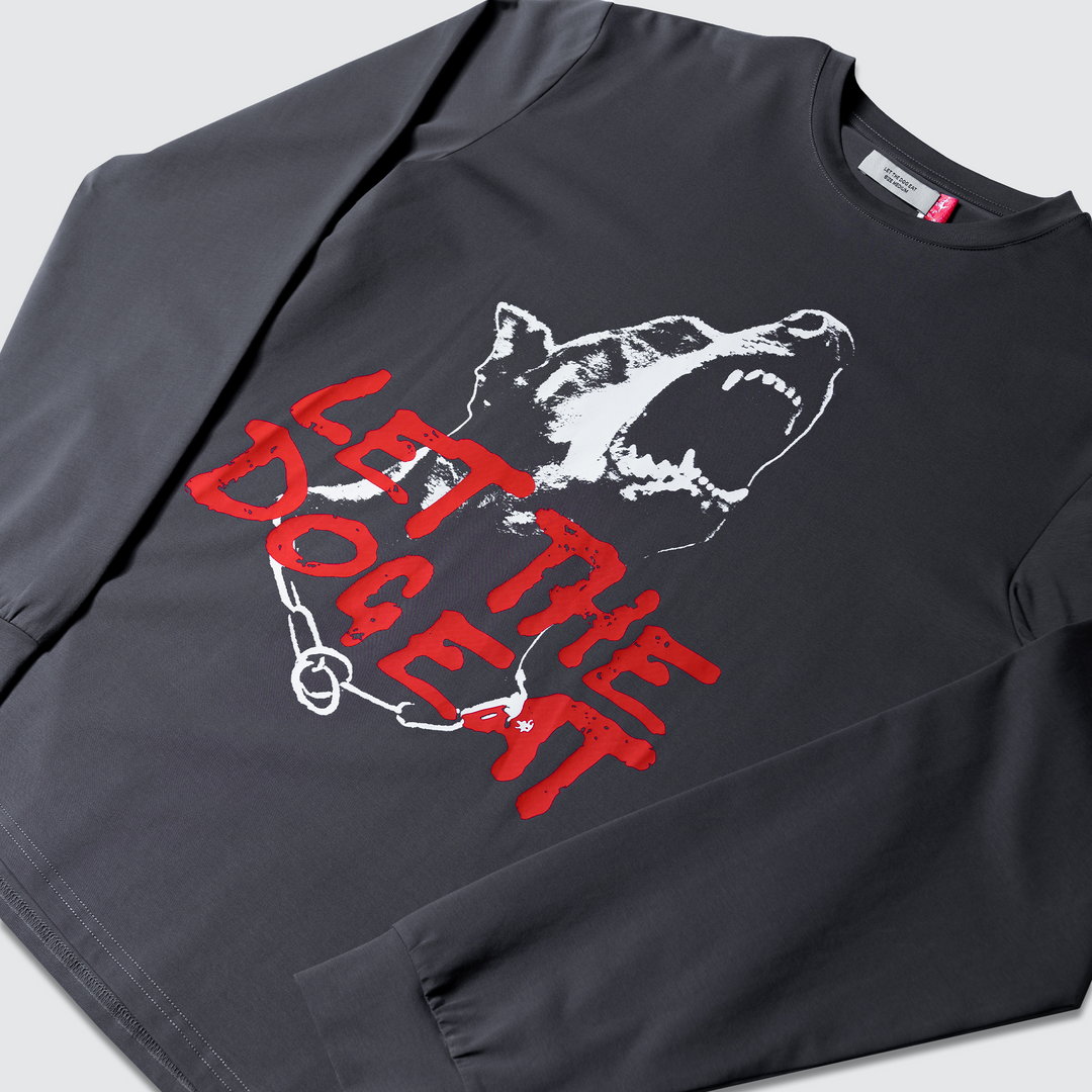 No Chains All Hunger - Premium Longsleeve - Charcoal/Pack Red