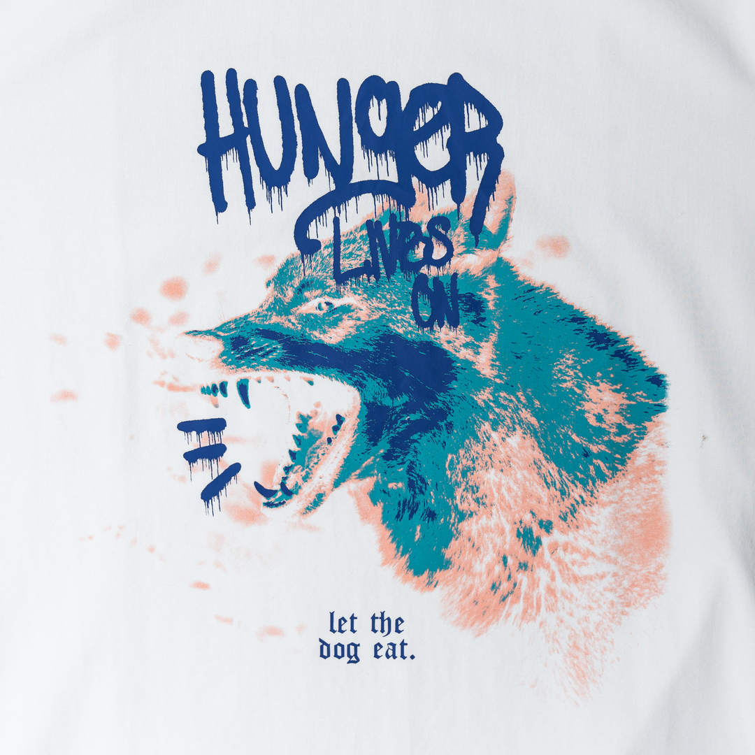 Hunger Lives On - Premium Tee - White/Drowsy